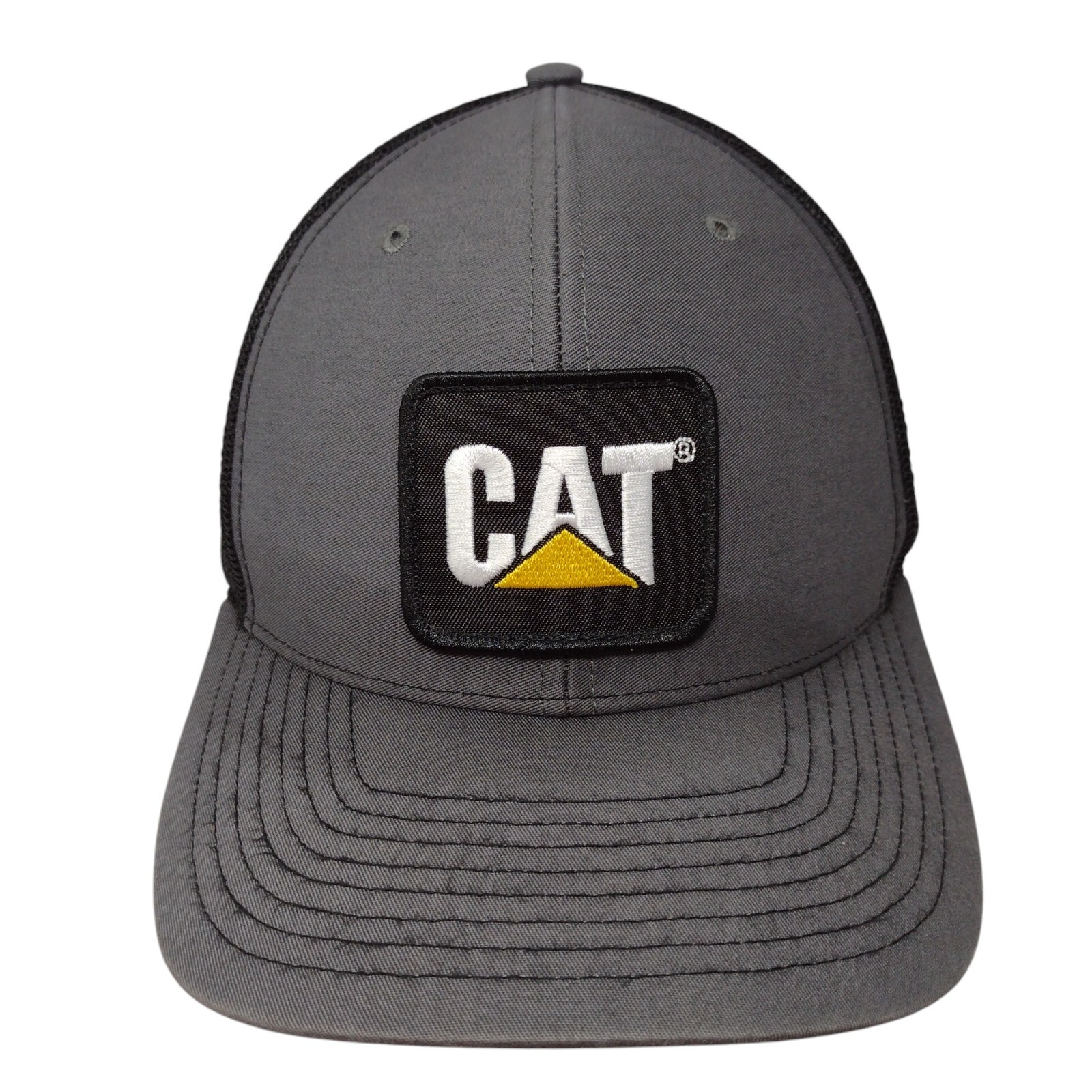 CAT Patch Snapback Trucker Hat Gray OSFA Western … - image 1