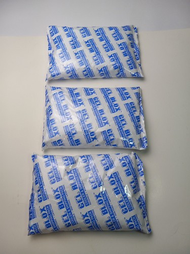 Nortech Gel Blox Cooler & Shipping 6"×9" Ice Gel 3 Pack Lot Latex Free Non-Toxi 