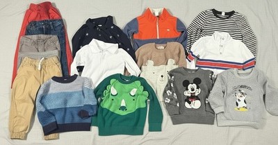 Lot Of (15) Pieces Boys Fall Winter Clothes Mixed Brands