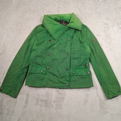 John Partridge Jacket Womens UK 10 Green Waxed Country Shooting England Hunt