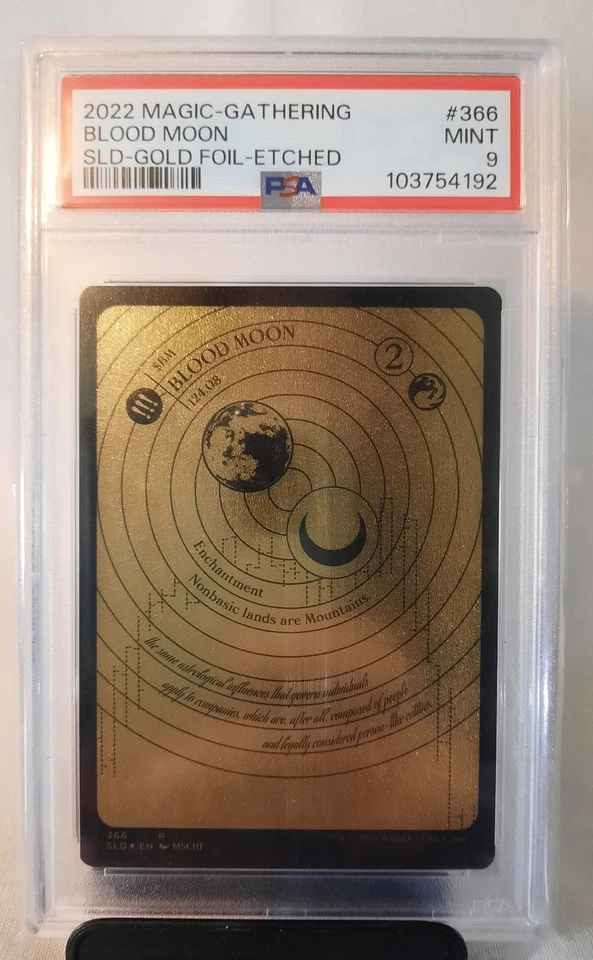 Magic The Gathering PSA 9 Blood Moon Gold Foil Enchanted 2022 #366 SLD. MINT - Image 2 of 4