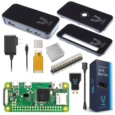 Raspberry Pi Zero W Starter Kit with Case & Adapters