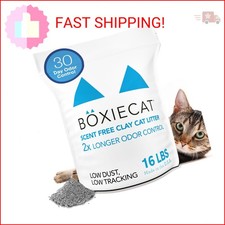 Boxie Unscented 30 Day Odor Control Clumping Clay Cat  Kitty Litter 16 lb, 99.9