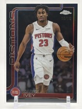 2025-26 TOPPS Chrome JADEN IVEY #61 BLACK Refractor #d 10/10 (1/1) Pistons