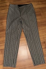 St. John Collection Emma Metallic Jacquard Ankle Pants size 6