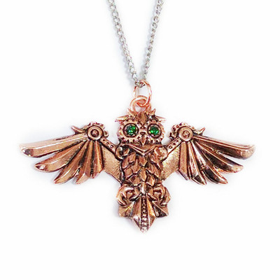 Anne Stokes Aviamore Owl Bird Pendant Necklace Engineerium Steampunk
