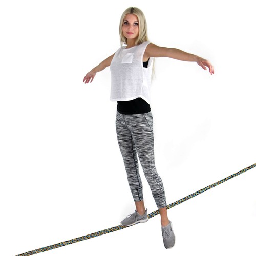 ALPIDEX Slackline 15 m "Triangles" inkl. Baumschutz + Ratschenschutz - Bild 8 von 9
