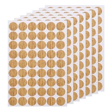 7 PCS Self-Adhesive Screw Hole Sticker 0.83" Walnut Screw Hole Cover