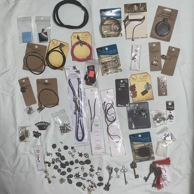 HUGE Jewelry Making Craft Lot, Over Approx 100 Pieces!