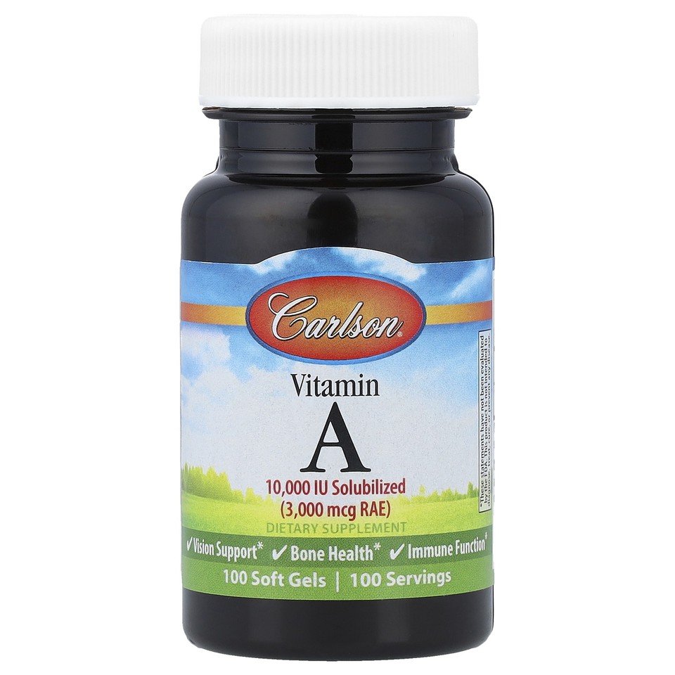 Vitamin A, 3,000 mcg RAE (10,000 IU), 100 Soft Gels