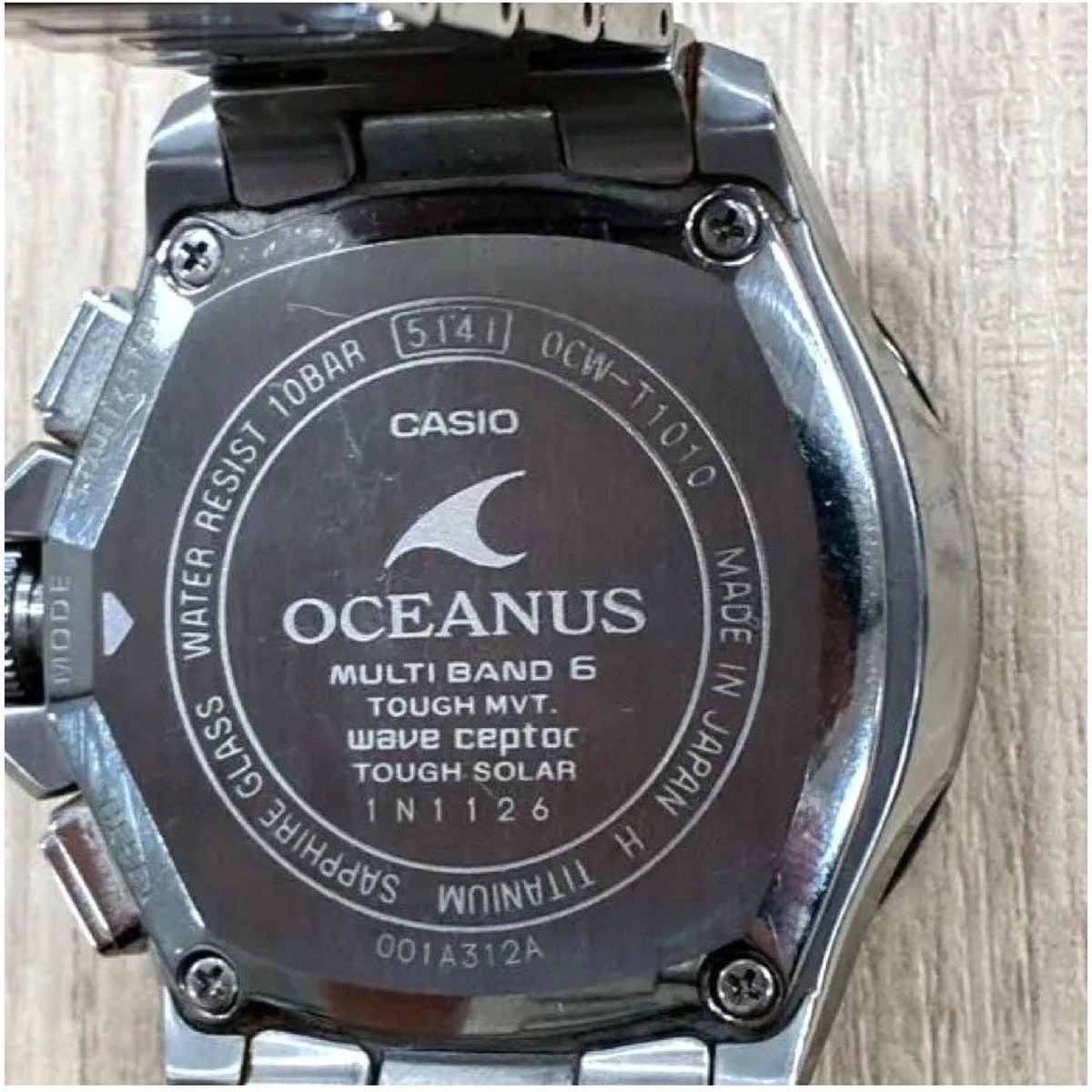 Reloj Casio Oceanus OCW-T1010 Titanio Multi Banda 6 Resistente Solar Cronógrafo