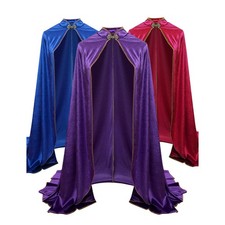Unisex Adults Cosplay Clocks Halloween Velvet Cloak Performance Themed Party