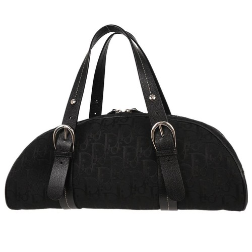 Christian Dior Black Floral Embroidered Trotter Handbag 08-RU-0035 116483 - Afbeelding 2 van 10