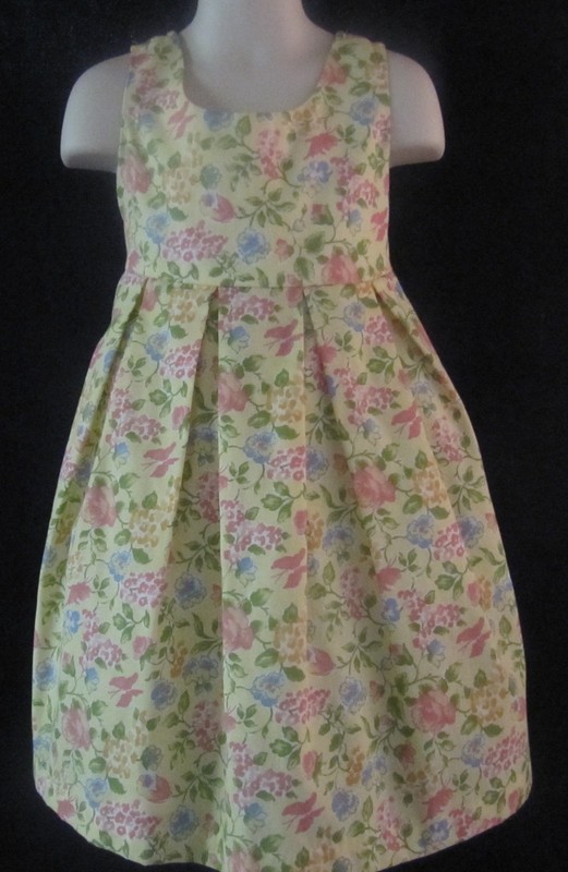 Bonnie Jean Sleeveless Yellow Dress with Flowers Size 5