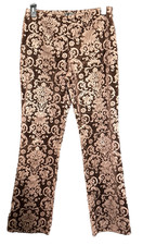 LA VORE' Women's Size 8 Pull On Velvet Pants Boho Gypsy Brocade Vintage USA