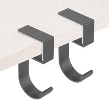 2Pcs Purse Hook for Table, 5-shaped Purse Headphone Holder, Gray