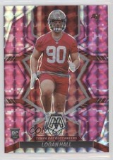 2022 Panini Mosaic Rookies Pink Camo Mosaic Prizm Logan Hall #380 f2v