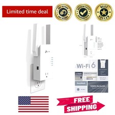 Powerful AX3000 Dual-Band WiFi 6 Extender with Smart Plug  Ethernet Port