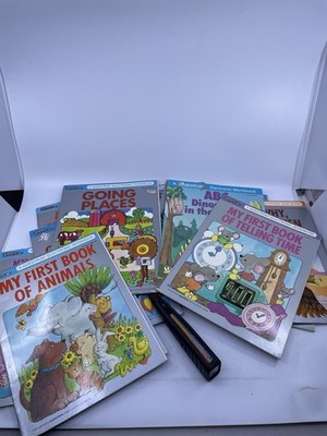Questron Electronic Workbook Lot Of 13 Vintage Children's Books For Learning