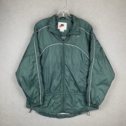 Giacca a vento Nike vintage anni 90 Forrest verde grande swoosh donna taglia M - Foto 10 di 13