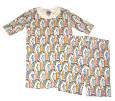 Hanna Andersson Girls 140 US 10 Unicorn Rainbow Short John Pajamas