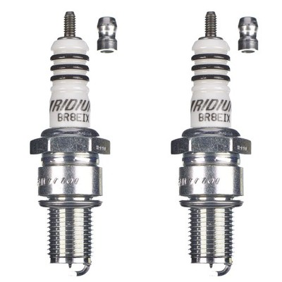 NGK Zündkerze BR8EIX Iridium 5044 2er Set (für: Kawasaki Z 400 D K4 74-77 )