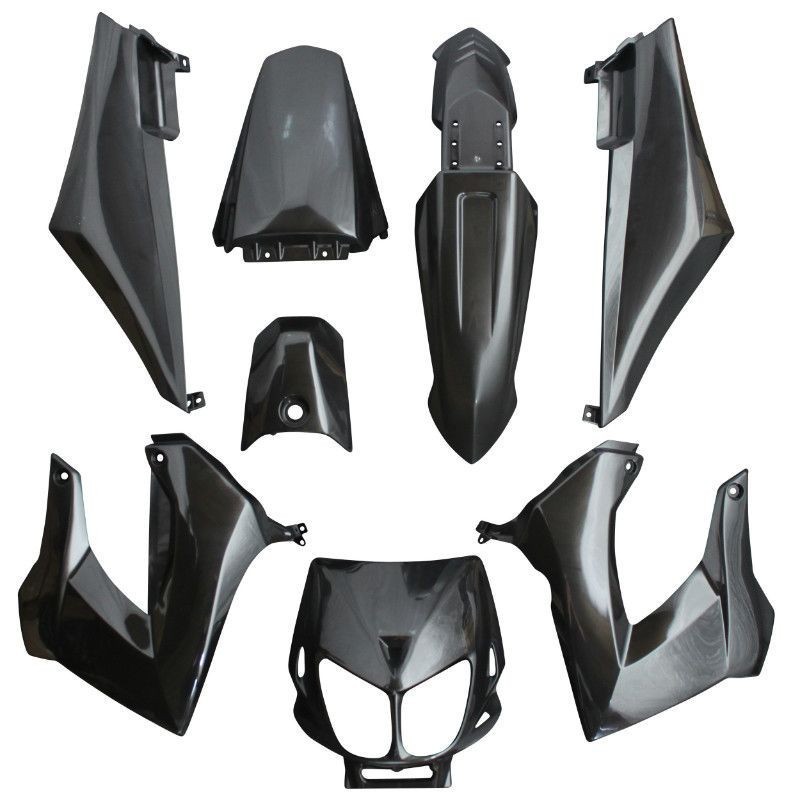 Carénage Derbi Senda noir habillage de moto 50cc kit plastique complet 2000-2009