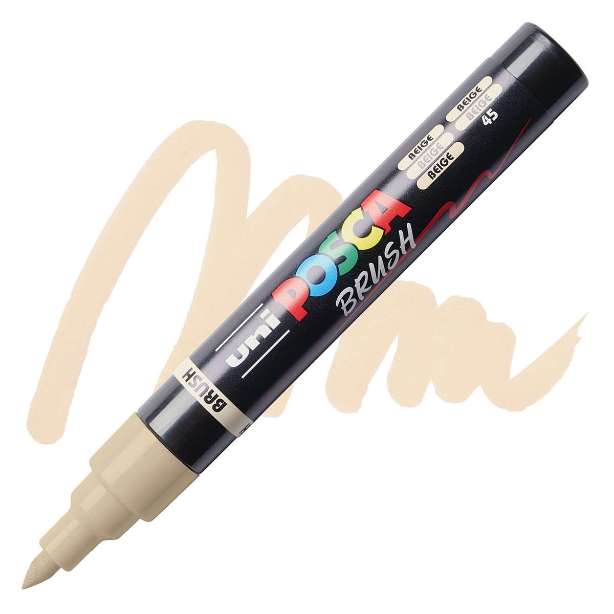 Posca Markers, Paint Marker, Beige Paint, 5BR Brush Tip, Acrylic, Opaque