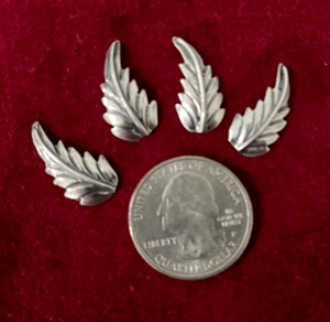 Sterling Leaf Findings - 18mm - Qty 4