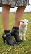 Women Silver Metal Chain Boot Bracelet Shoe Anklet Sun Charm Adjustable Size SET