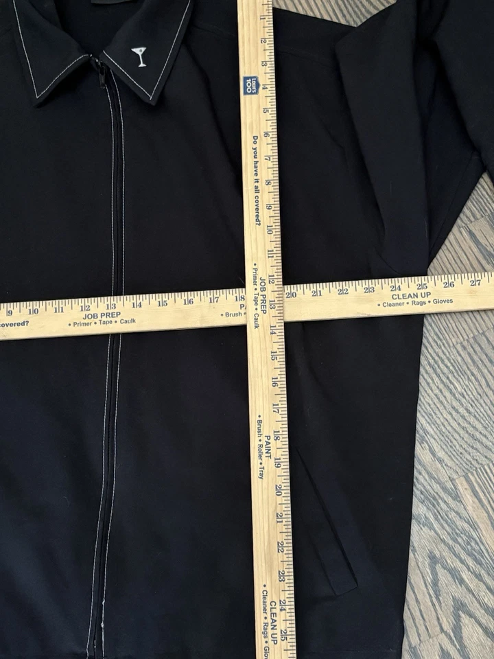 Steady Jacket Rockabilly Men’s Black Martini Zip Retro Look - Image 4 of 4