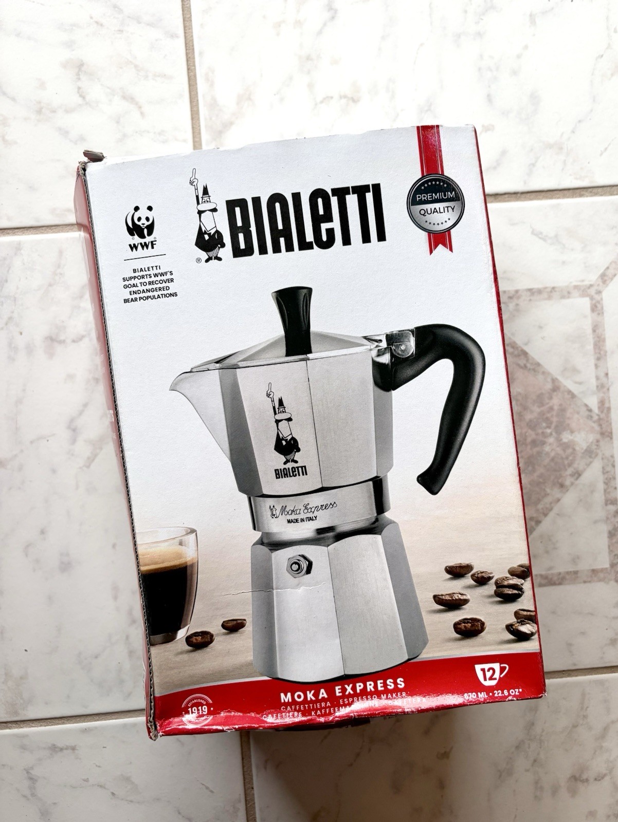 Bialetti Moka Express 12 Cup Stovetop Espresso Maker, Silver