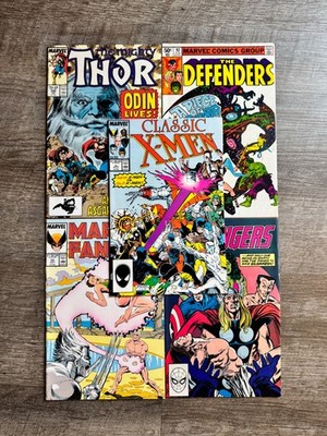 Lot of 5 Vintage Marvel Comics.  X-Men, Wolverine, She-Hulk, Thor, Defenders
