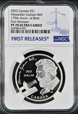 TOP POP 2022 Canada Silver $1 Alexander Graham Bell 175th Anniv. Proof NGC PF70