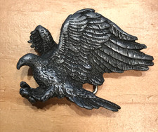 FLYING AMERICAN BALD EAGLE BELT BUCKLE DETAIL ORNATE 3D VINTAGE 1980 BERGAMOT