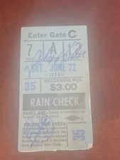 john hiller signed detroit tigers 1974 game ticket stub autographed win winning