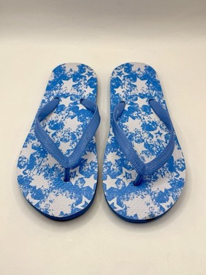 West Loop Kids Boys' Girl s Unisex Blue Flip Flops Size M Little Kid 2-3