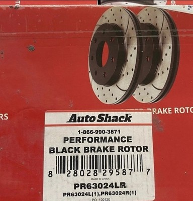 Auto Shack Front Brake Rotors Drilled Slotted ForChrysler 300 2008-2024 V6 12.5 