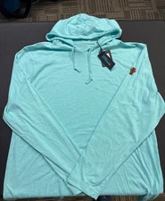 NWT MEN'S DUNNING GOLF HOODIE, SIZE: 2XL, COLOR: TURQUOISE (M8.20)