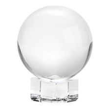 50mm/2 Inch K5 Crystal Glass Ball with Stand Solid Crystal Ball Clear 