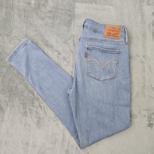 Levi  s 535 Super Skinny Jeans Womens W30 L28 Blue Mid Rise Stretch Denim