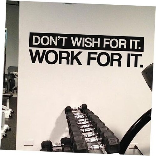 Inspirational Quotes Wall Decals,Office Vinyl Art Decor Gym Wall Sticker,Don't