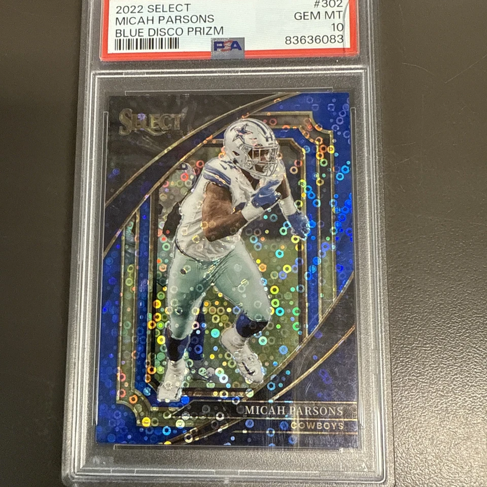 2022 Select Micah Parsons #302 Blue Disco Prizm /25 Suite Level PSA 10 Low POP - Image 3 of 4