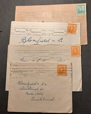 New Zealand - Four different continuous postmark cancels 1950 on covers no. 2
