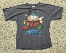 Vintage 1998 The Fate of Civilization South Park Cartman XL Distressed Tshirt