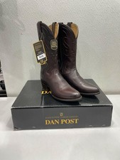 Botas Dan Post Para Hombre Rio Grande Punta Redonda Pull On Botas, Talla 10 D, Marrón