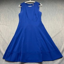 Tommy Hilfiger Women’s Dress Size 8 Blue Fit & Flare Wrap Waist Polyester Blend