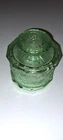 Indiana Glass Tiara Chantilly Lime Green Canister 3.5/5'' tall VINTAGE