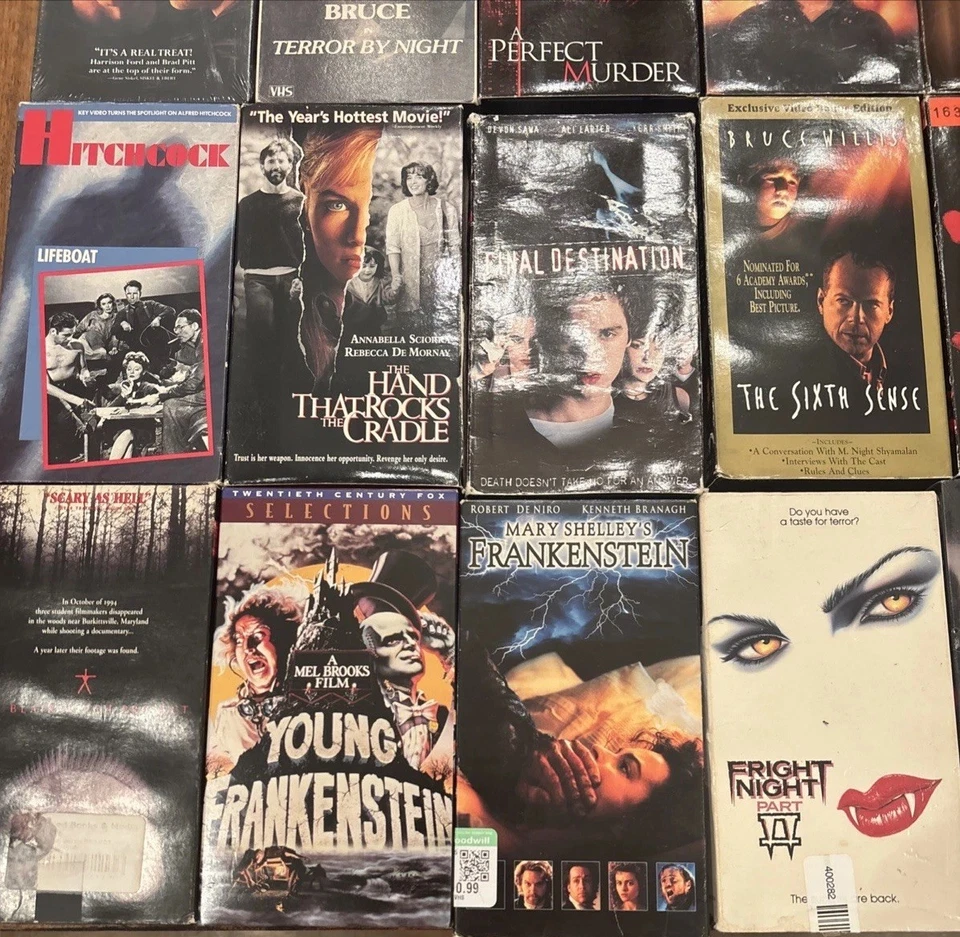 Lot Of 53 Horror, Thriller, Suspense VHS Movies Fright Night 2 Scream 2 — 第 2/4 张图片