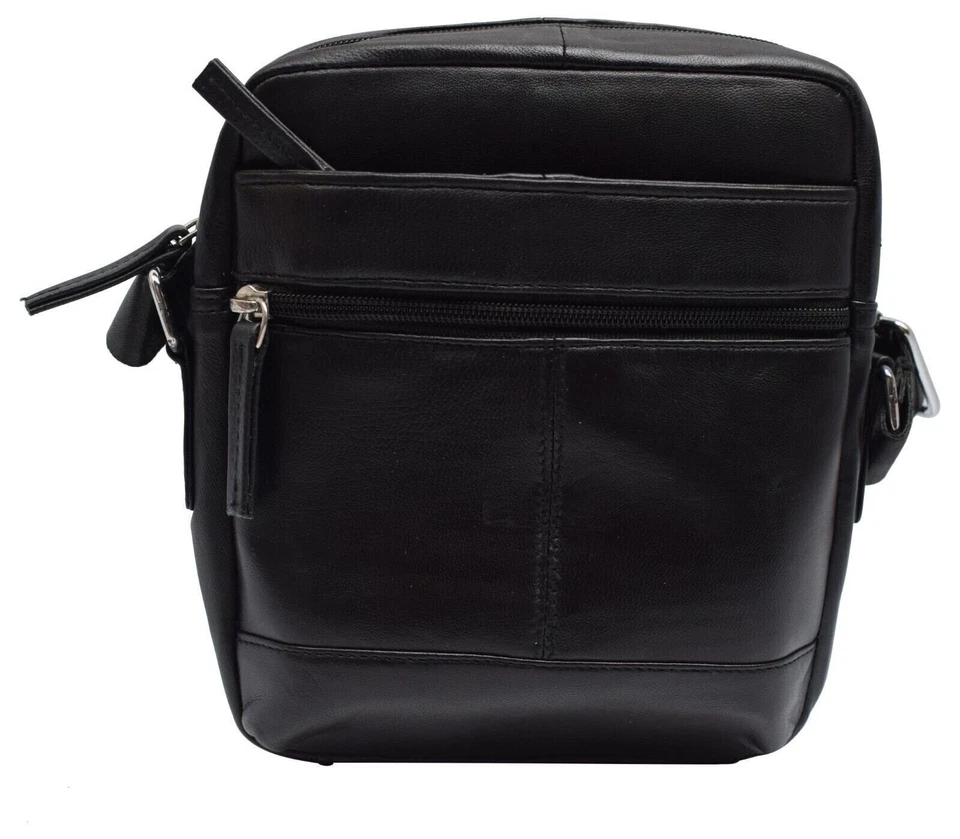 Bolso Mensajero para Hombres Cuero Genuino Bandolera Bolso de Hombro Ajuste Teléfono Cartera Foto 2 de 4